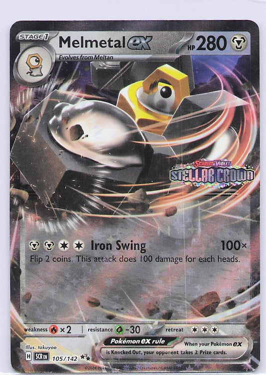 Melmetal ex Holo Double Rare SV07: Stellar Crown 105/142 NM