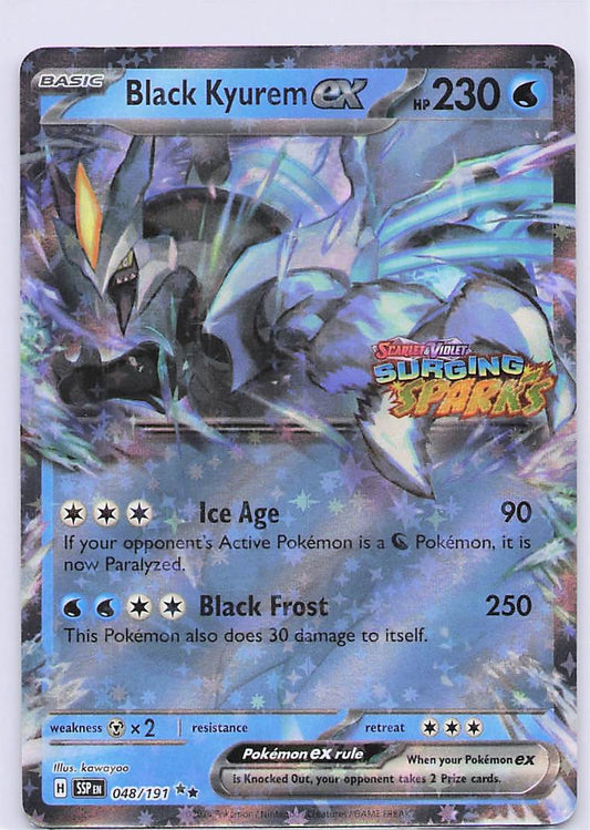 Black Kyurem ex Holo Double Rare SV08: Surging Sparks 048/191 NM
