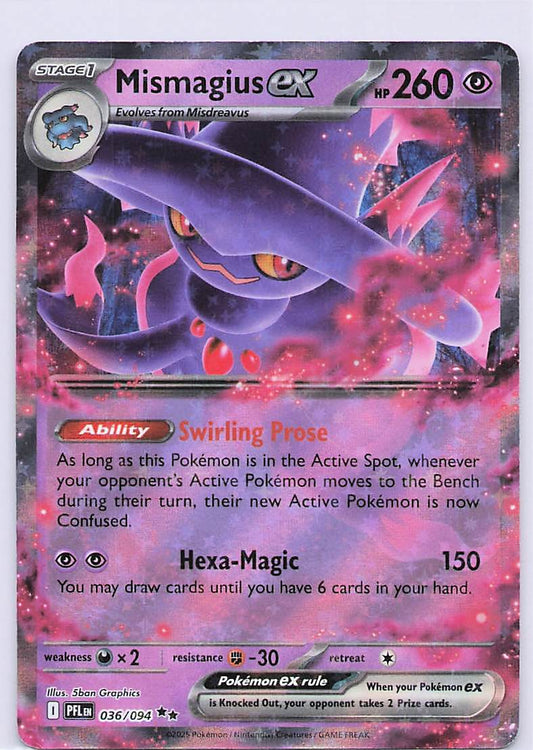 Mismagius ex Holo Double Rare ME02: Phantasmal Flames 036/094 NM