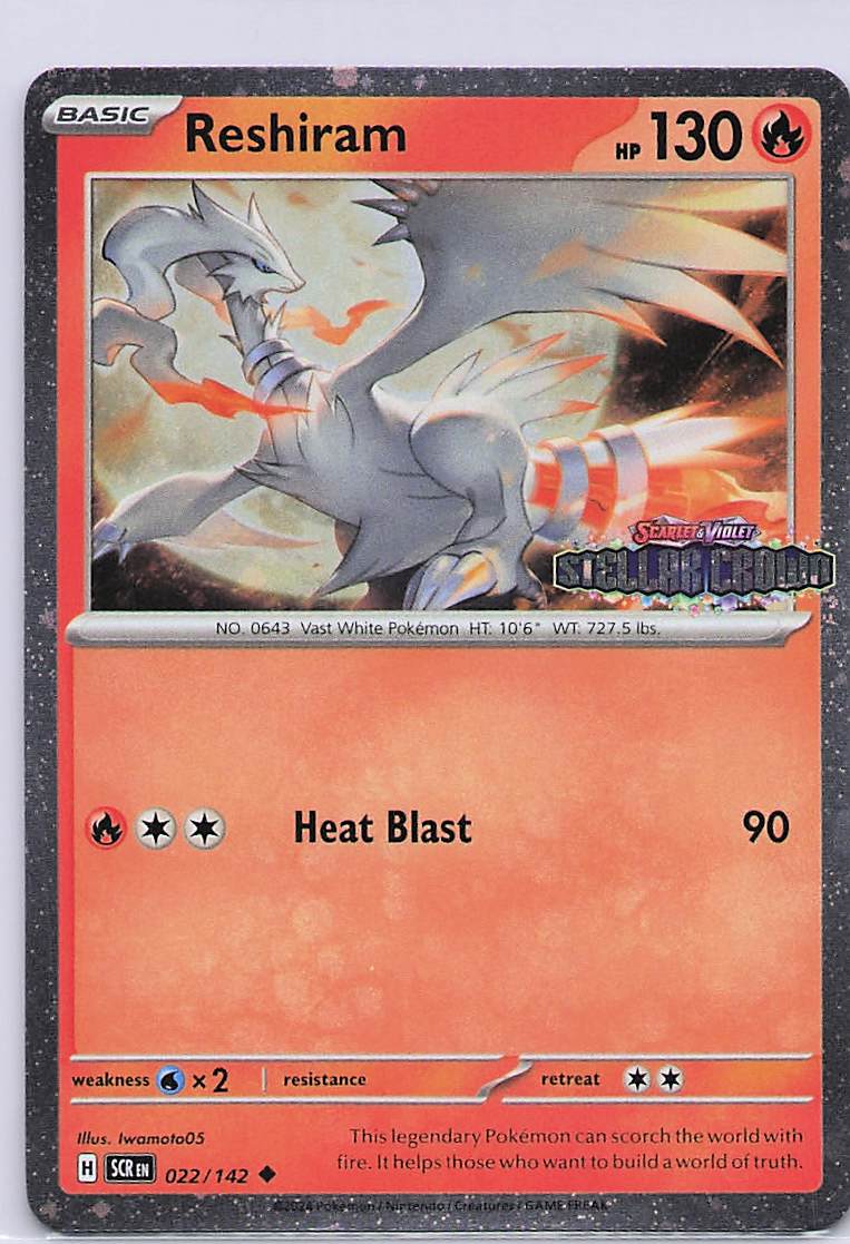 Reshiram Uncommon SV07: Stellar Crown 022/142 NM