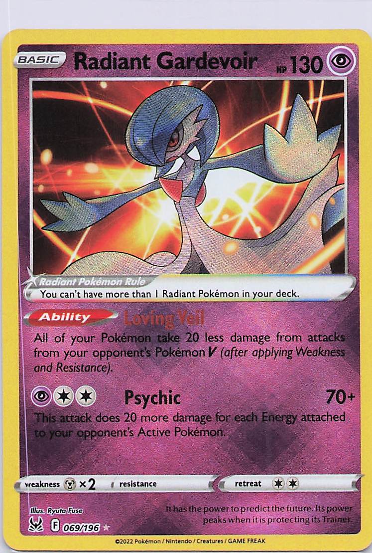 Radiant Gardevoir Holo Radiant Rare Prize Pack Series Cards 069/196 NM