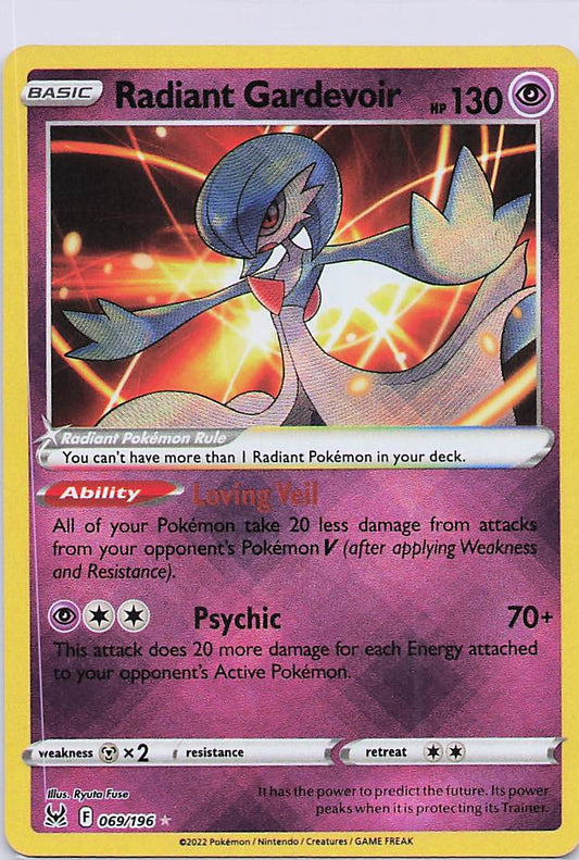 Radiant Gardevoir Holo Radiant Rare Prize Pack Series Cards 069/196 NM
