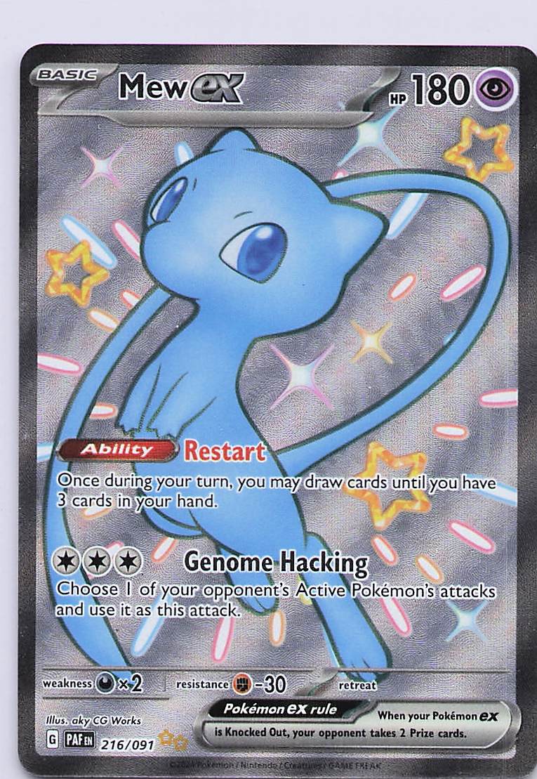 Mew ex Holo Shiny Ultra Rare SV: Paldean Fates 216/091 NM