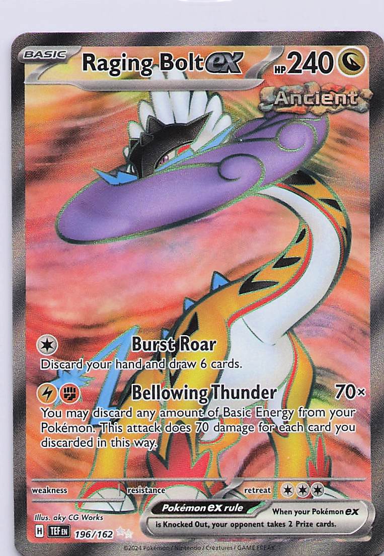 Raging Bolt ex Holo Ultra Rare SV05: Temporal Forces 196/162 NM