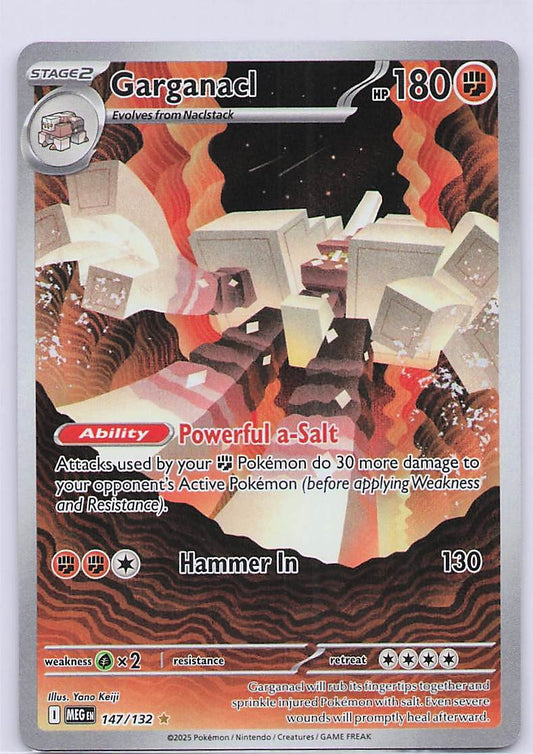 Garganacl Holo Illustration Rare ME01: Mega Evolution 147/132 NM