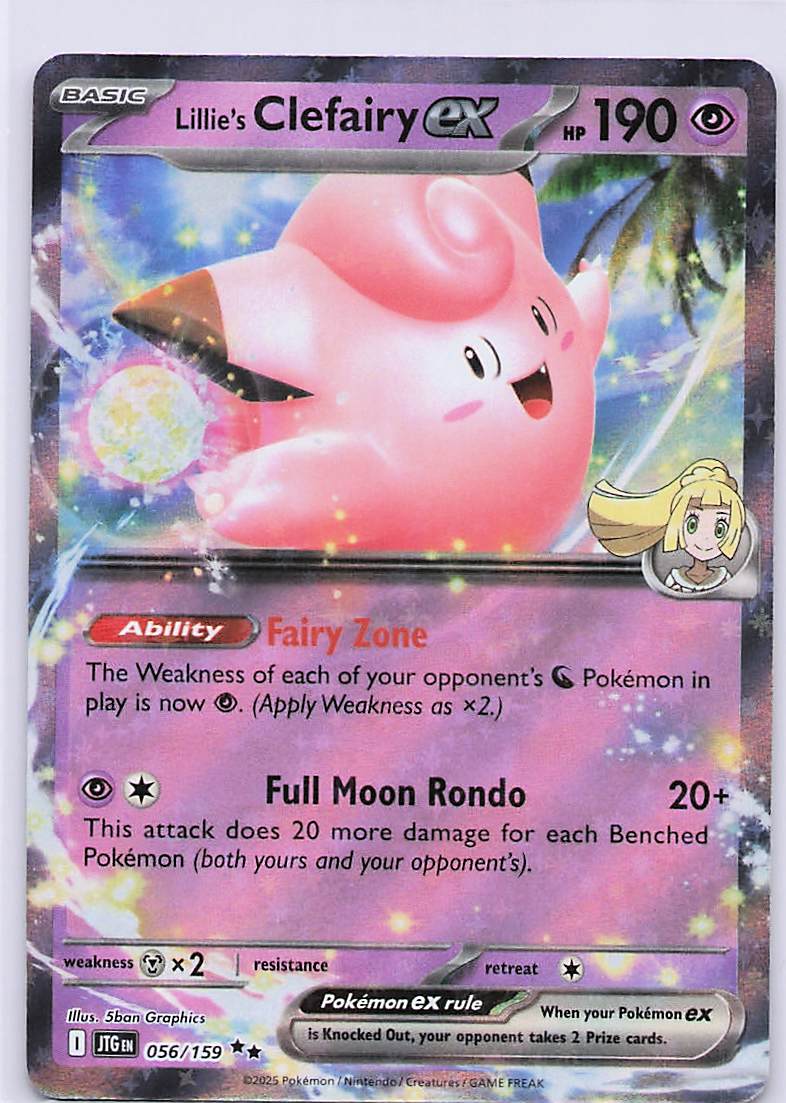 Lillie's Clefairy ex Holo Double Rare ME: Ascended Heroes 076/217 NM