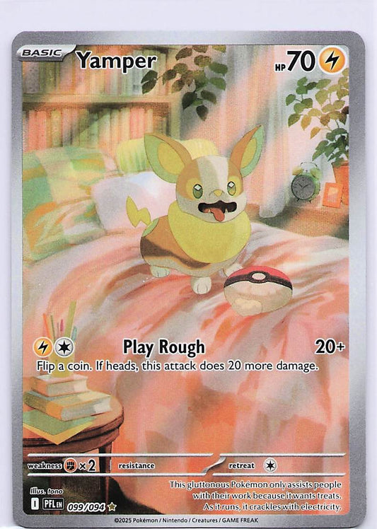 Yamper Holo Illustration Rare ME02: Phantasmal Flames 099/094 NM