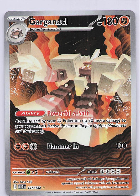 Garganacl Holo Illustration Rare ME01: Mega Evolution 147/132 NM