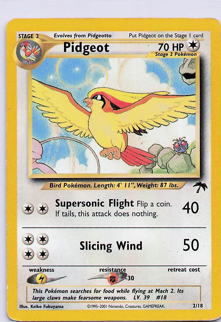 Pidgeot (24) Unlimited Rare Jungle 24/64 NM