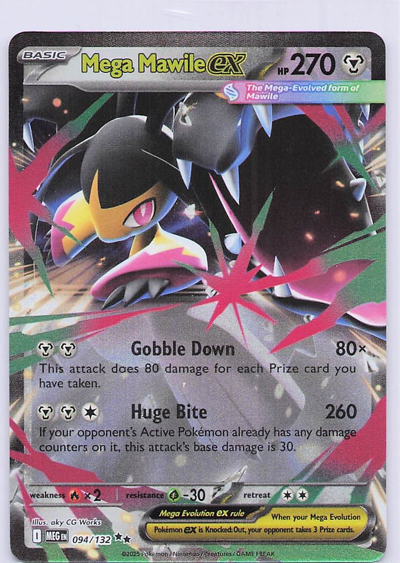 Mega Mawile ex Holo Double Rare ME01: Mega Evolution 094/132 NM