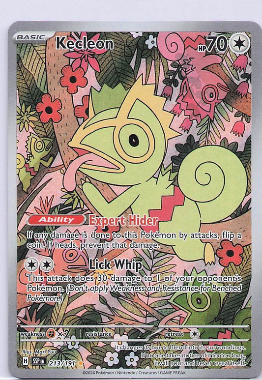 Kecleon Holo Illustration Rare SV08: Surging Sparks 213/191 NM