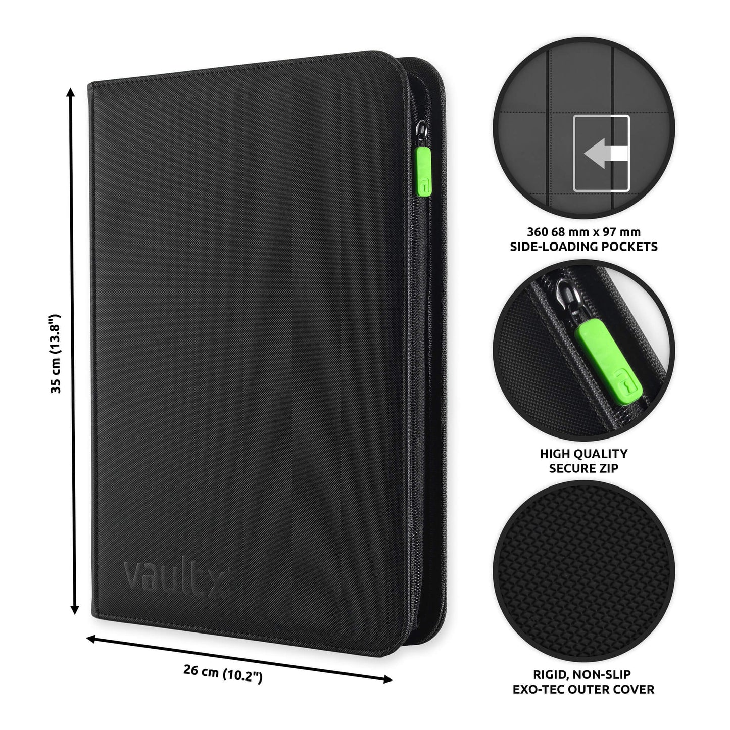 Vault X Premium Exo-Tec Zip Binder - 9 Pocket - MiNi Collects
